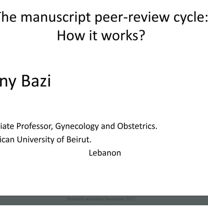 The Manuscript Peer-Review Cycle How it Works